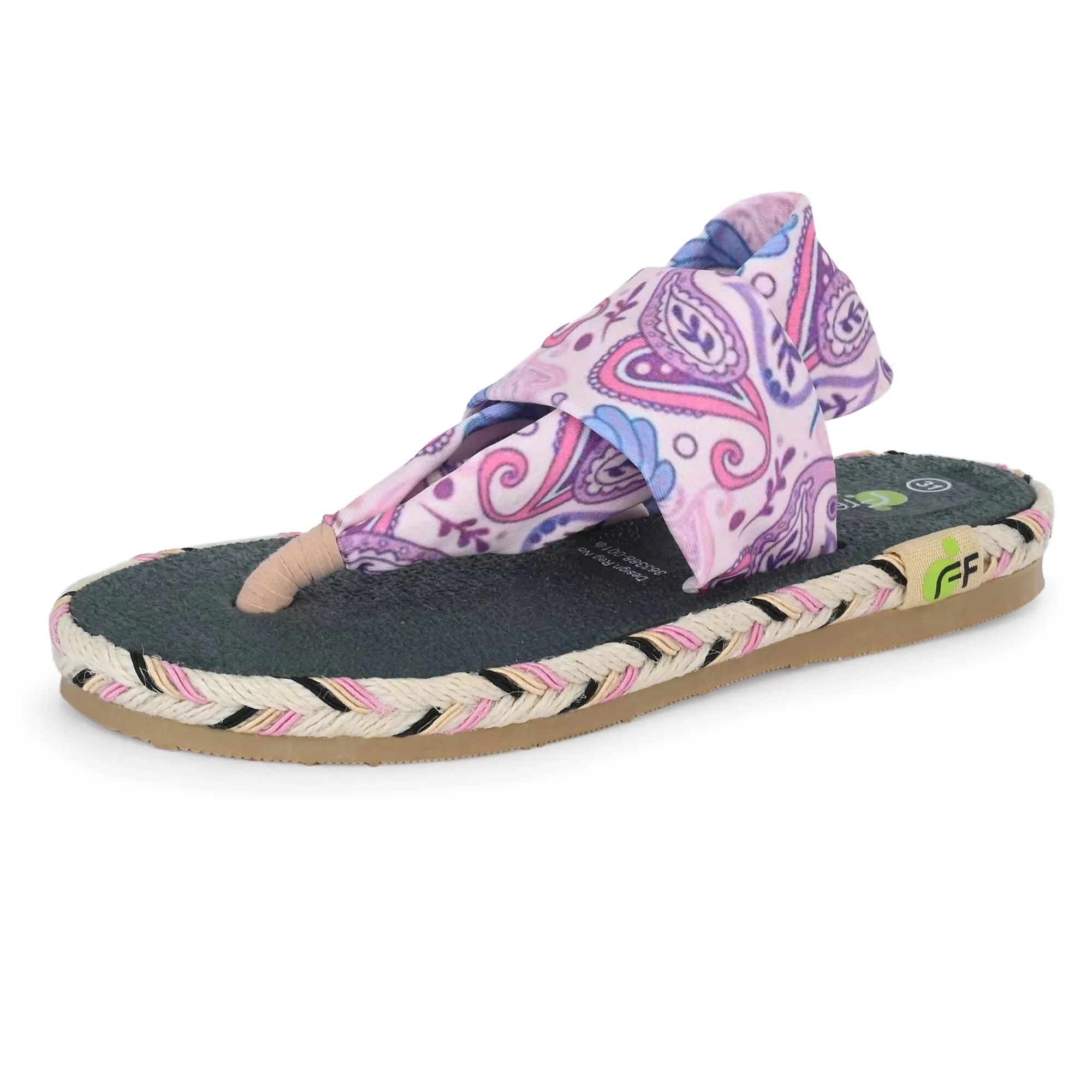 Cinderella Paisley Print Yoga Mat Sandals for Kids
