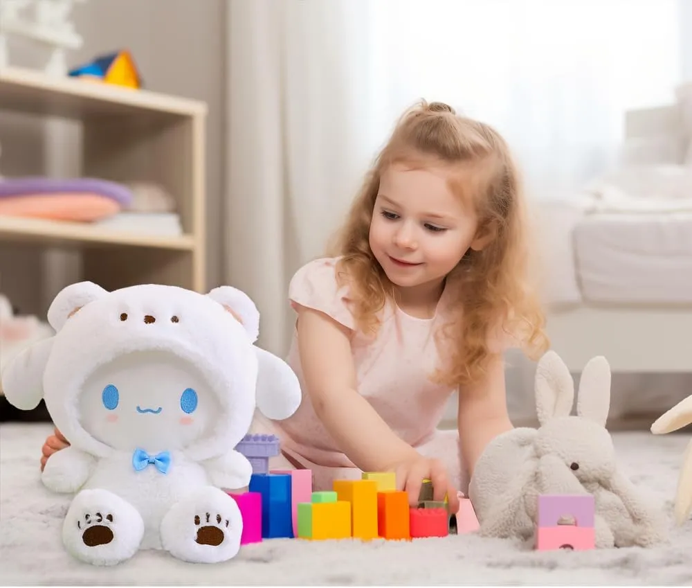 Cinnamoroll Collectible Soft Plush, Kawaii Cartoon Plush Figure Toy, Cute Stuffed Animal Pillow, Cartoon Theme Party Favor for Girls Cinnamoroll Fans Birthday