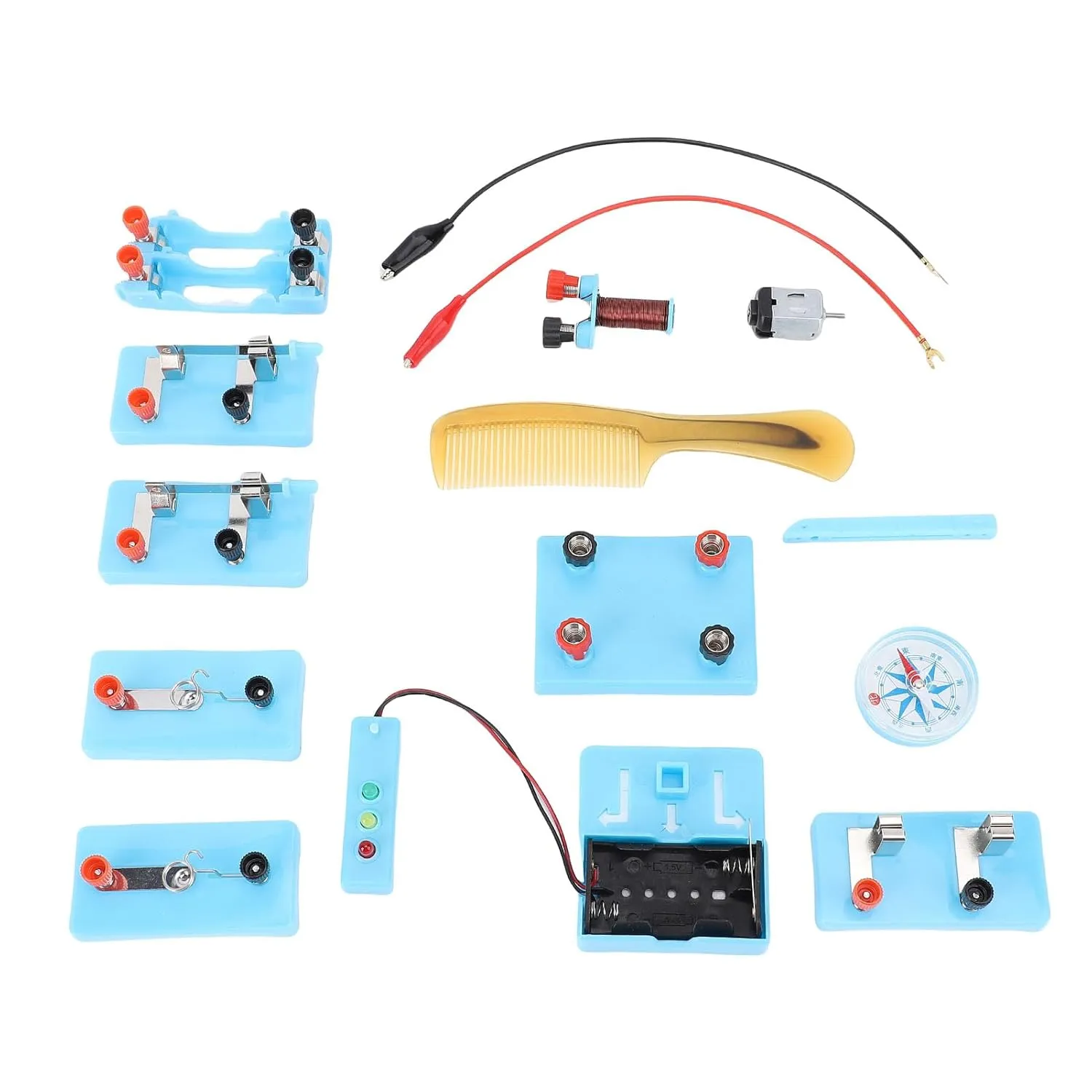 Circuit Experiment Box Series Parallel Circuit Building Kit Wind Turbines Lighted Led Traffic Lights for Kids
