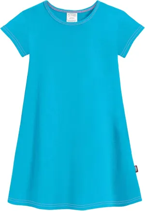City Threads Made in USA Baby Girls' Cotton Short Sleeve Cover Up Dress for Sensitive Skin SPD Sensory Friendly