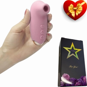 Clit Sucking Vibrator Air-Pulse Clitoris Stimulator Non-Contact Clitoral Pressure-Wave Technology Waterproof Rechargeable Woman Vibrator Sex Toy for Women Couples Valentine's Day Gift (Rose)