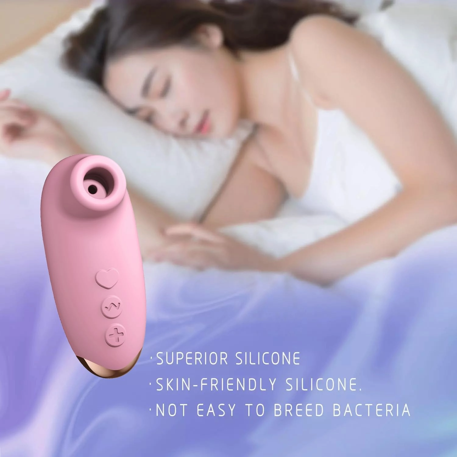 Clit Sucking Vibrator Air-Pulse Clitoris Stimulator Non-Contact Clitoral Pressure-Wave Technology Waterproof Rechargeable Woman Vibrator Sex Toy for Women Couples Valentine's Day Gift (Rose)