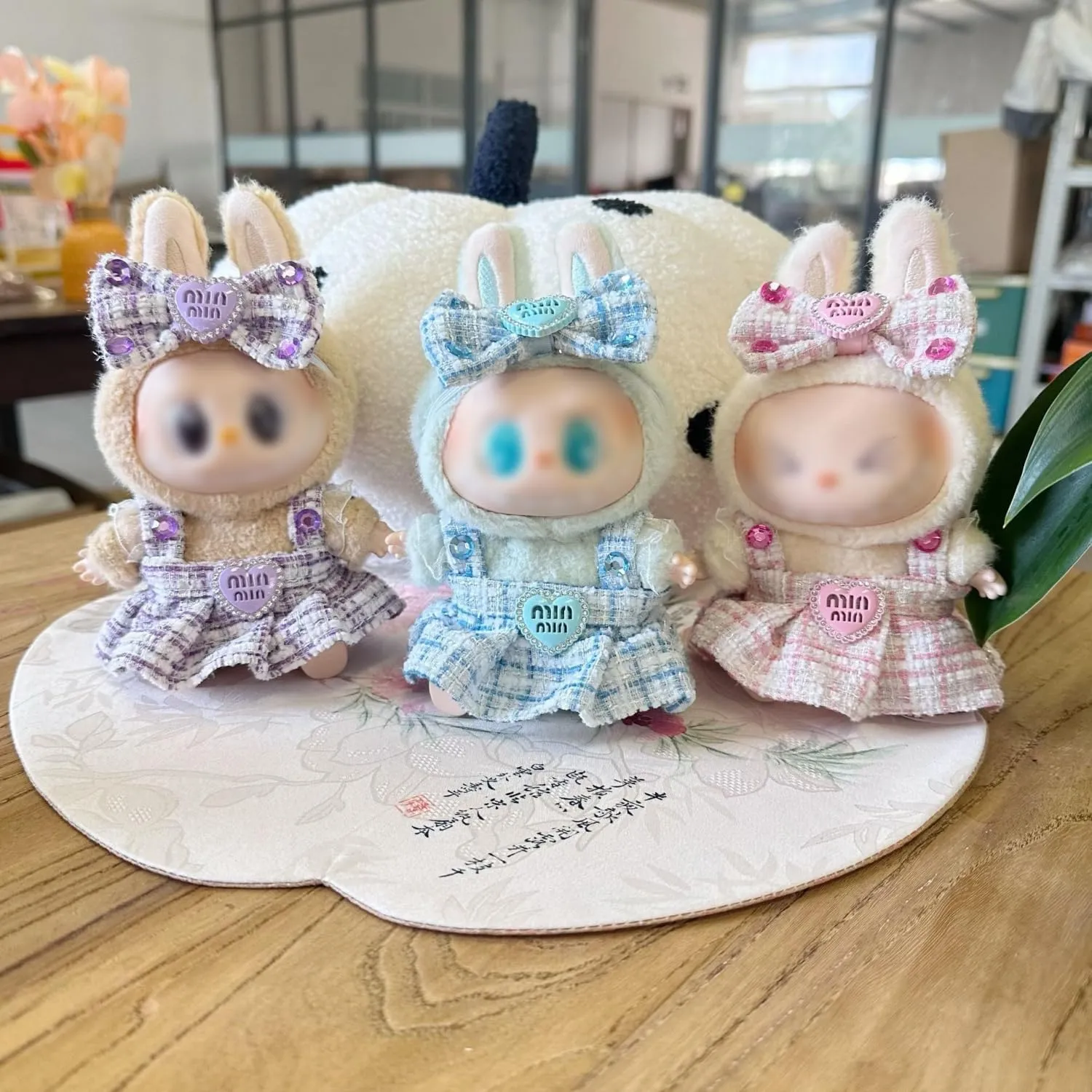 Clothes for 17cm Doll, Clothes Set & Outfit Set for La-bubu Doll, Stylish Adorable Dolls Clothes Accessories，Premium Fashion Dresses，Luxury Chic Doll Clothing (No Doll) (Blue min)
