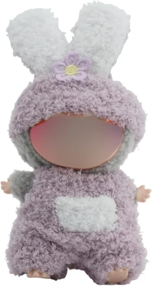 Clothes for Labubu, Accessories for Labubus, Clothes Set for Labubu Doll, Stylish Adorable Rabbit Shape 2 PCS Set Hat Clothes for LABUBU Dolls Accessories (No Doll) (Rabbit-Purple)
