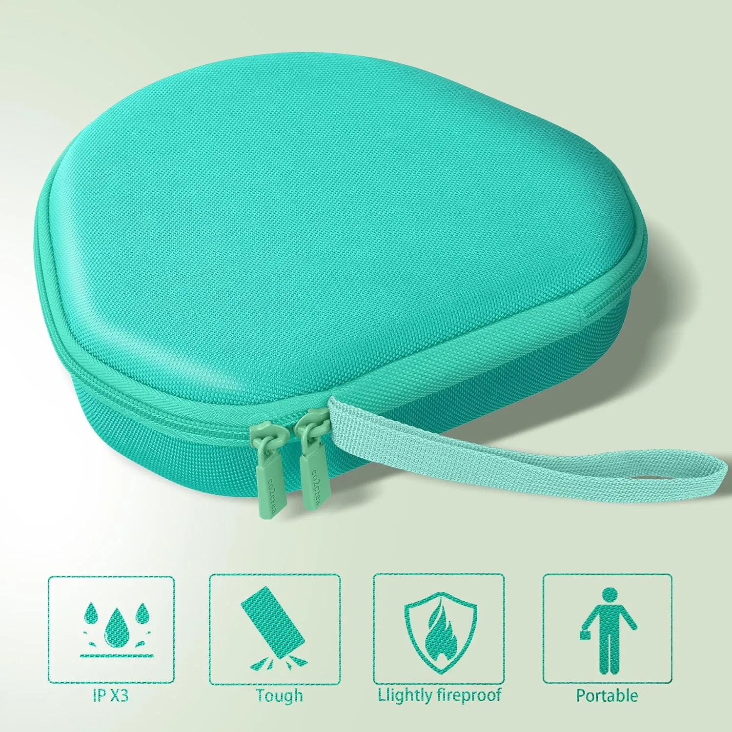 co2CREA Hard Case with Sleep Mode Replacement for Apple AirPods Max Wireless Over-Ear Headphones (Emerald Green Case)