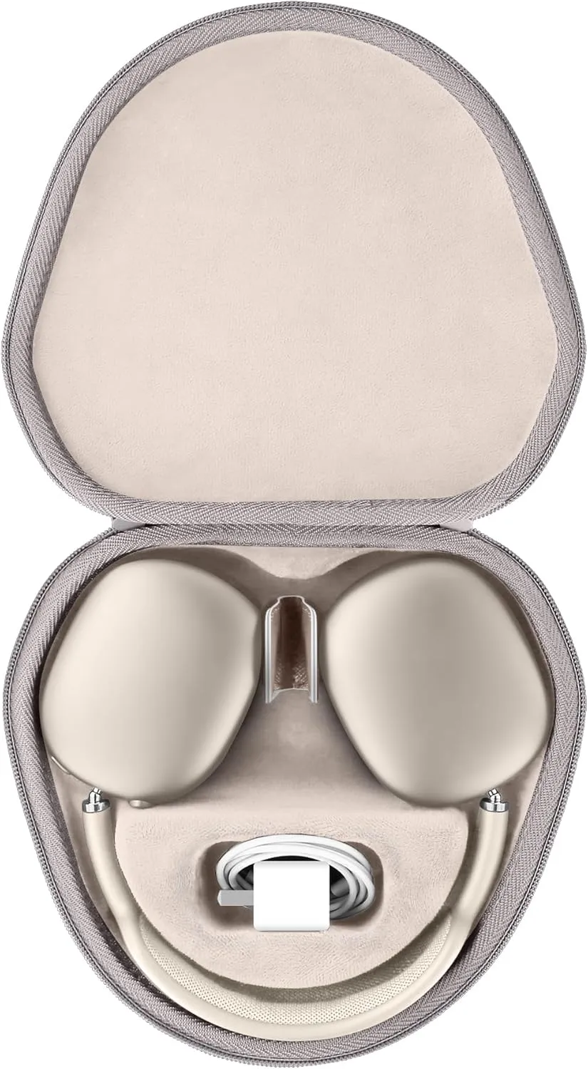 co2CREA Hard Case with Sleep Mode Replacement for Apple AirPods Max Wireless Over-Ear Headphones (Sandstone Case)