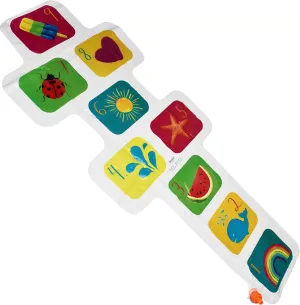 Coconut Float Rae Dunn Hopscotch Sprinkler Durable Long-Lasting Backyard Water Toy - Safe & Fun Sprinkler Ideal for Summer Parties & Swim Events