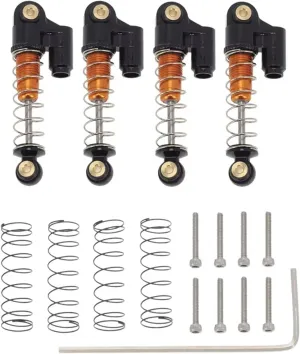 Compatible with Axial for SCX24 for JLU for Gladiator for Bronco for Mini 1/24 RC Car 4Pcs Aluminum Alloy Shock Absorber Damper Upgrade RC Shocks Damper