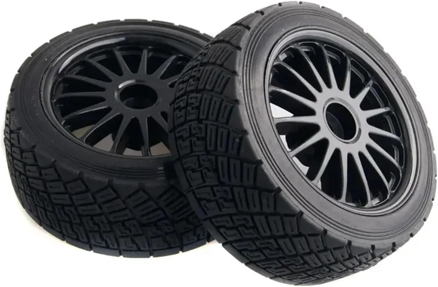 Compatible with HPI WR8 for Flux for Rally 3.0 110697 94177 1/10 RC CAR Part 4PCS 2.2 Inch Wheel Rims Hub and 80MM Tires Tyre RC Wheel Tires(Black)
