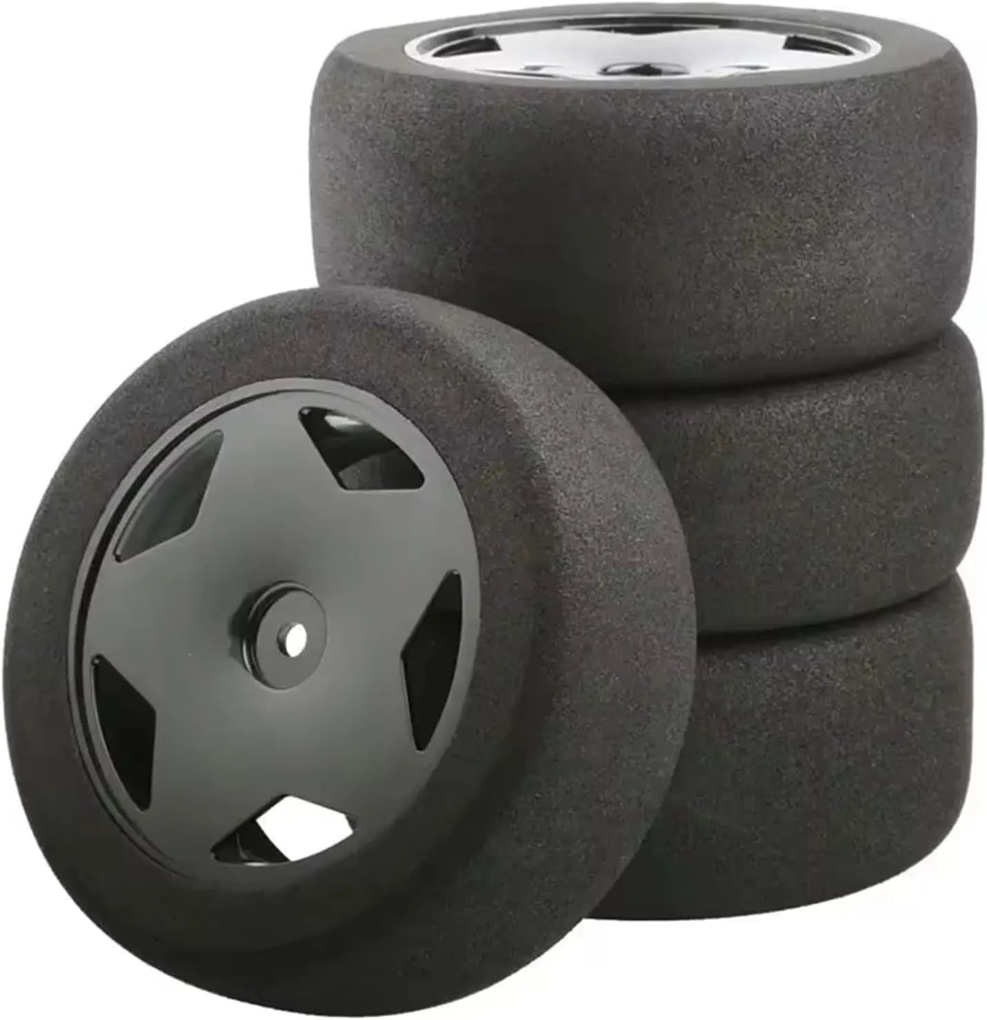 Compatible with HSP 15502 94107 94170 94155 94177 4pcs Plastic Wheel Sponge Tire 1/10 RC Car Short Course Truck Upgrade Parts RC Wheel Tires