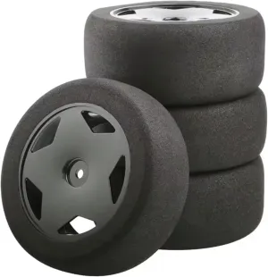 Compatible with HSP 15502 94107 94170 94155 94177 4pcs Plastic Wheel Sponge Tire 1/10 RC Car Short Course Truck Upgrade Parts RC Wheel Tires