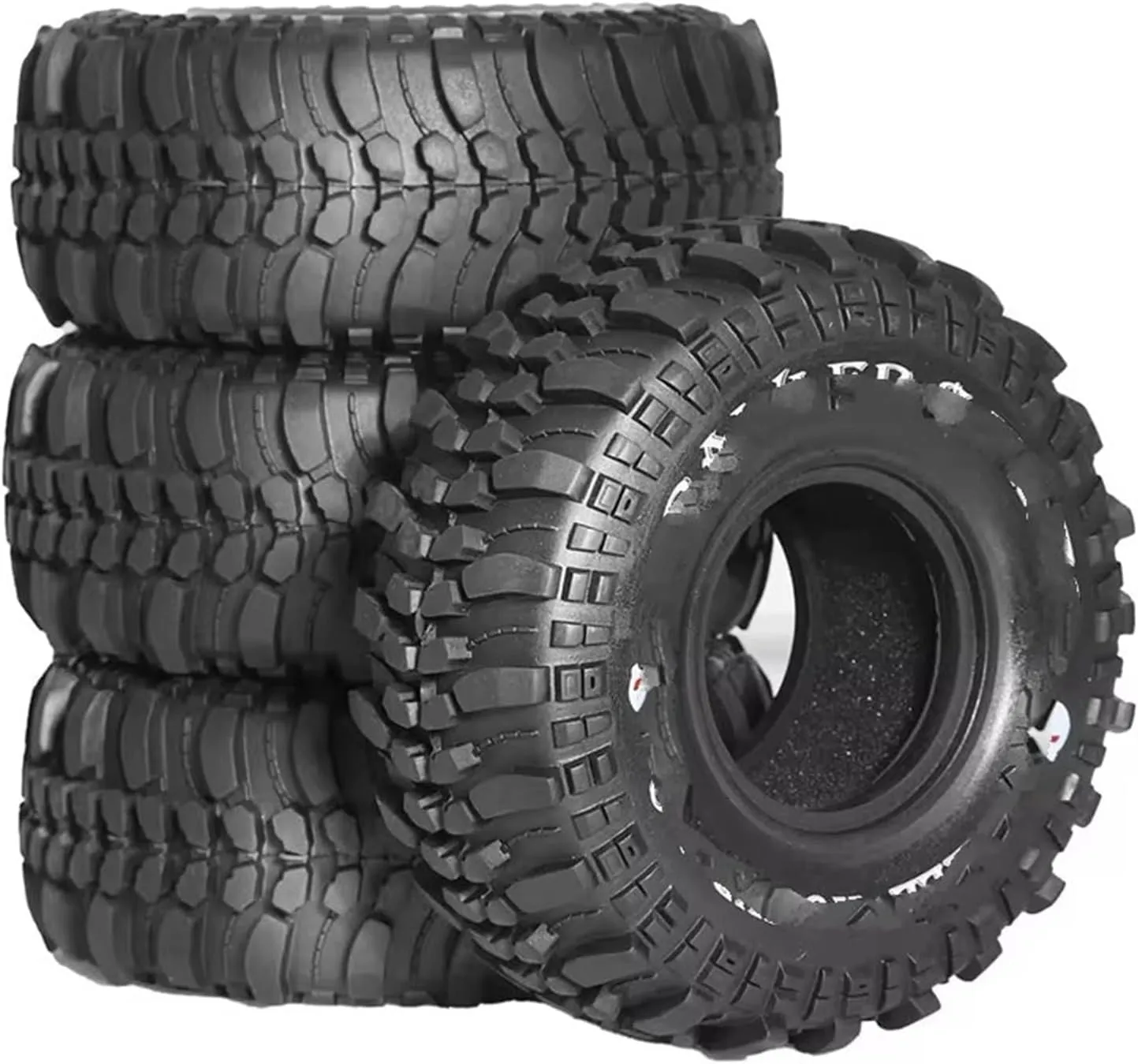 Compatible with Rock for Track for Redcat Scx10 Ii for Axial 90046/90047 D90 Trx4 Trx6 1/10 Rc Car Tyre 4Pcs 1.9Inch 118Mm Rubber Tires RC Wheel Tires