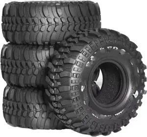 Compatible with Rock for Track for Redcat Scx10 Ii for Axial 90046/90047 D90 Trx4 Trx6 1/10 Rc Car Tyre 4Pcs 1.9Inch 118Mm Rubber Tires RC Wheel Tires
