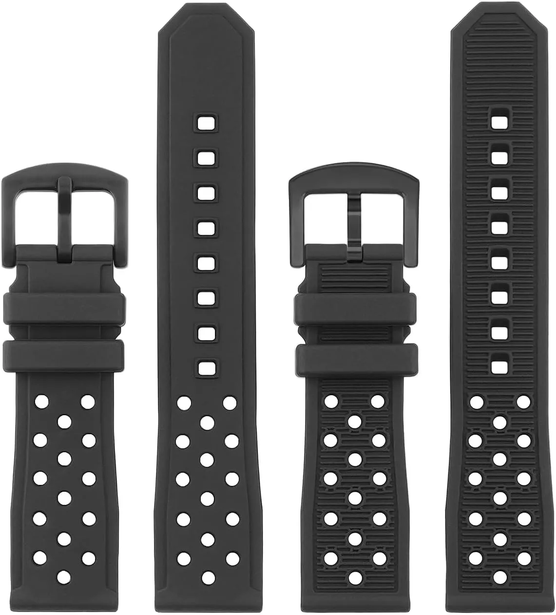 Compatible with TAG Heuer Watch 22mm Band, Soft Silicone Rubber Replacement Strap for TAG Heuer Watch Formula 1 Series, Black