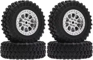 Compatible with WPL for MN B1 B16 B36 B14 B24 C14 C24 C34 D90 for MN99S MN45 1/16 RC 70mm Tire Tyres Wheel RC Cars Upgrade Part RC Wheel Tires(White)