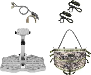 Complete Saddle Hunting System -16'*12' Saddle Platform,Hunting Saddle,96 Inches Lineman's Rope,Tether