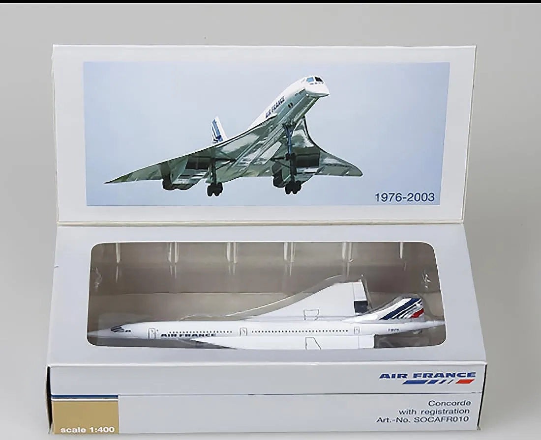 Concorde Diecast Supersonic Jet Airplane Model 1/400 Scale Metal Air France F-BVFB Plane for Gift Collectible