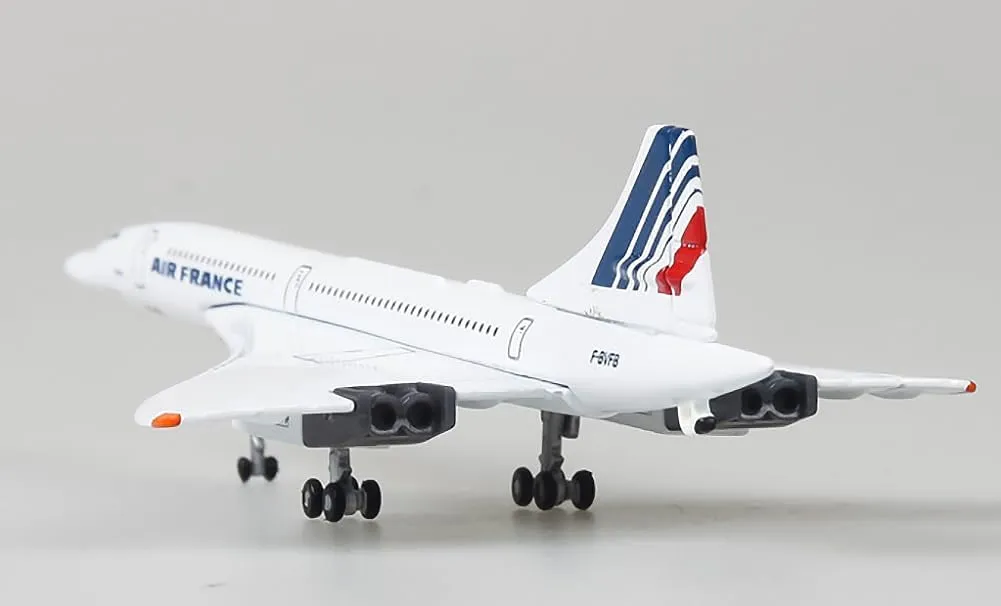 Concorde Diecast Supersonic Jet Airplane Model 1/400 Scale Metal Air France F-BVFB Plane for Gift Collectible