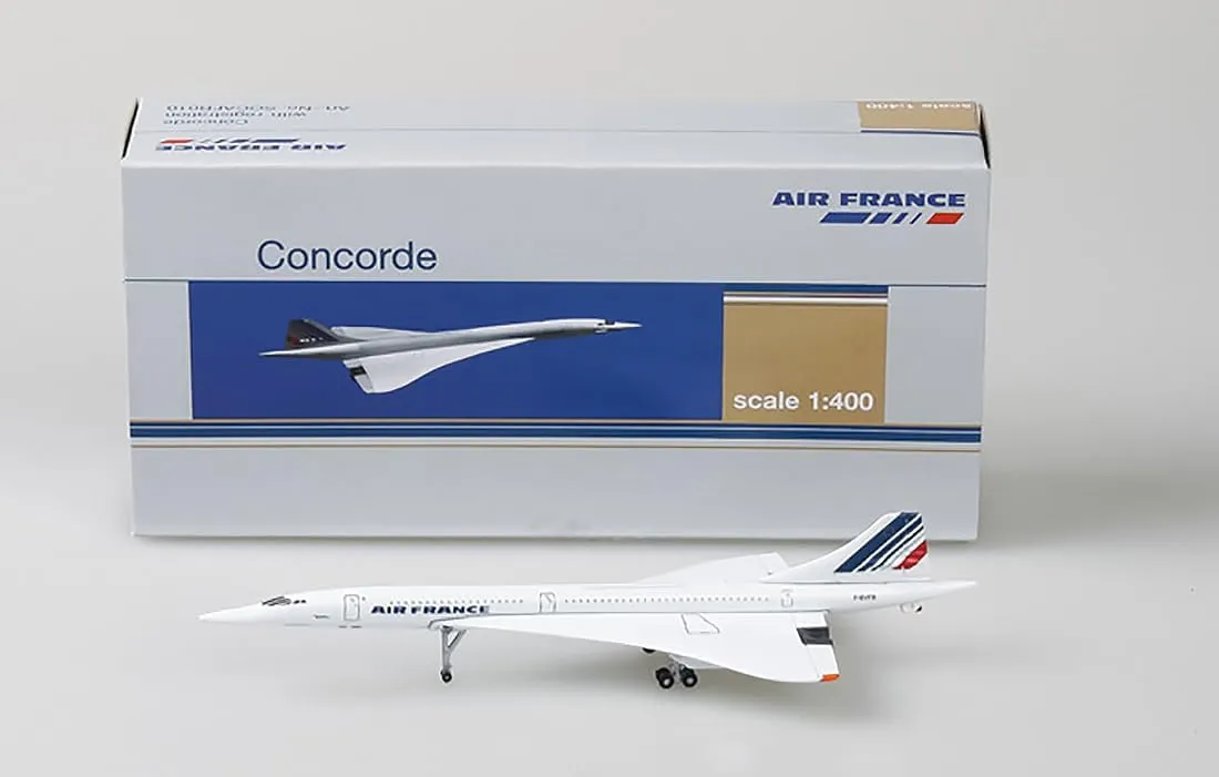Concorde Diecast Supersonic Jet Airplane Model 1/400 Scale Metal Air France F-BVFB Plane for Gift Collectible