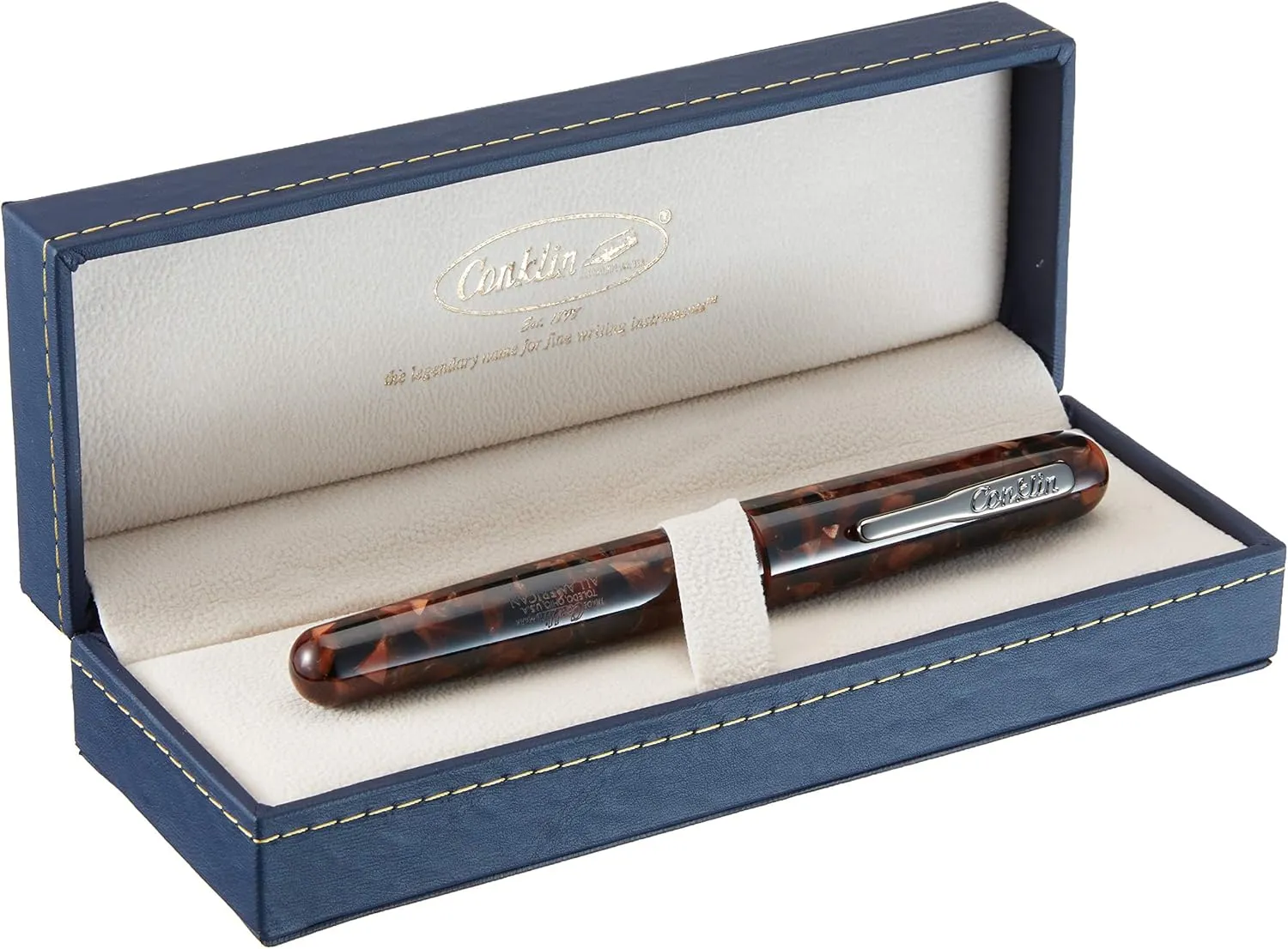 Conklin All American Fountain Pen in Brownstone – Omniflex Nib, Flexible Design & Rich Brown Finish – Ideal Gift for Pen Enthusiasts & Collectors