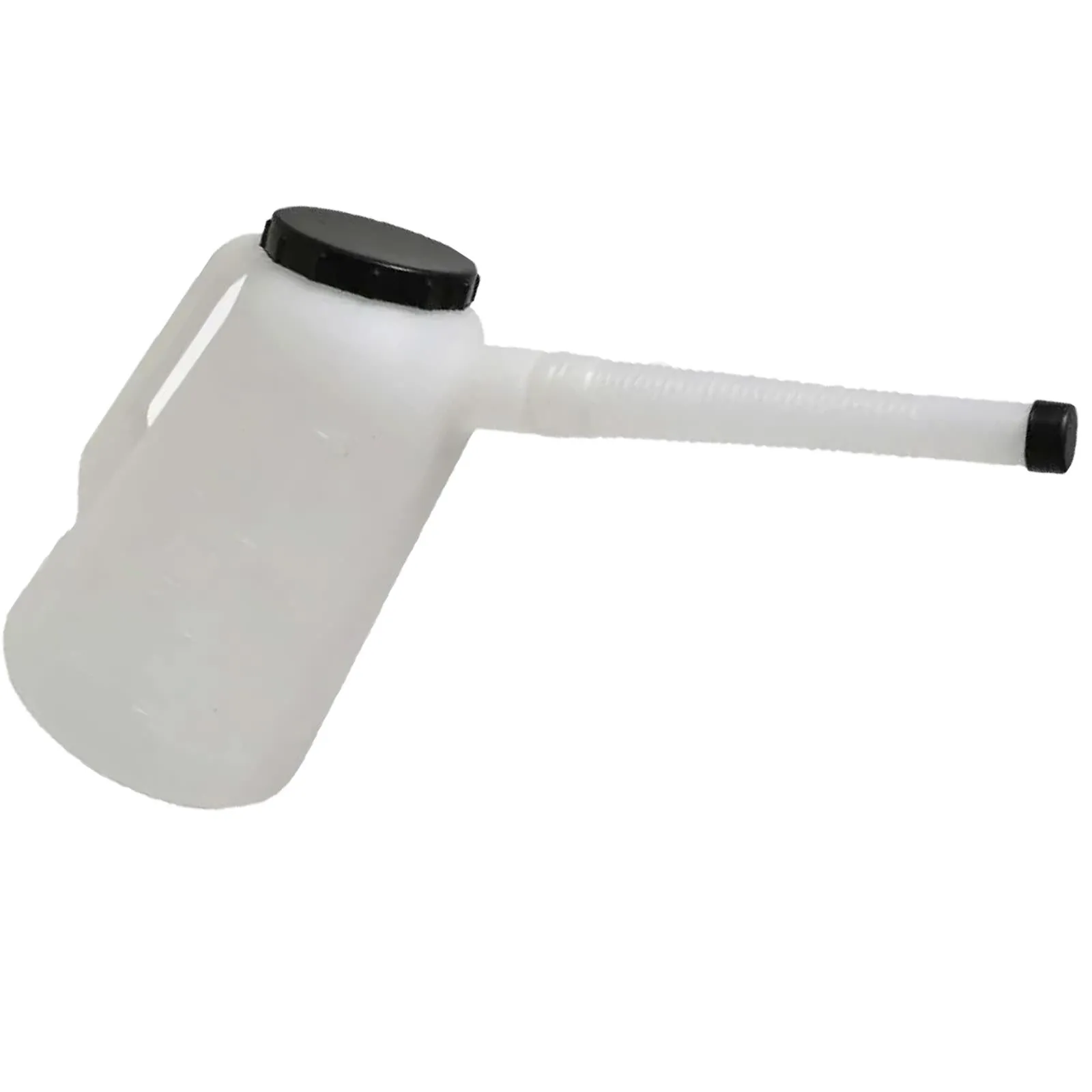 Convenient 2L Plastic Measuring Jug with Flexible Spout Oil Fuel small pouring