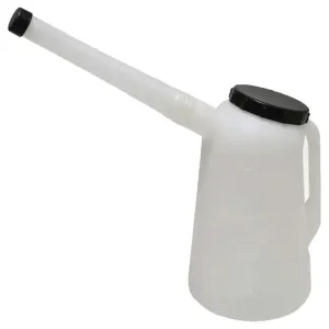 Convenient 2L Plastic Measuring Jug with Flexible Spout Oil Fuel small pouring
