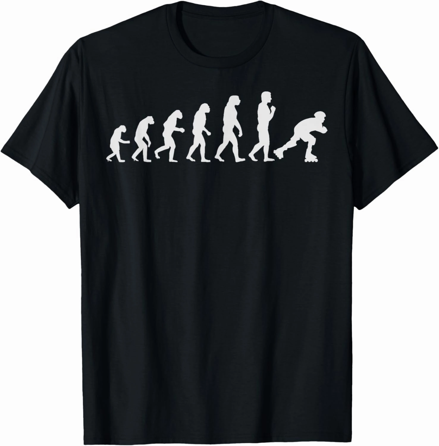 Cool Inline Skating Evolution | Funny Rollerblading Fan Gift T-Shirt