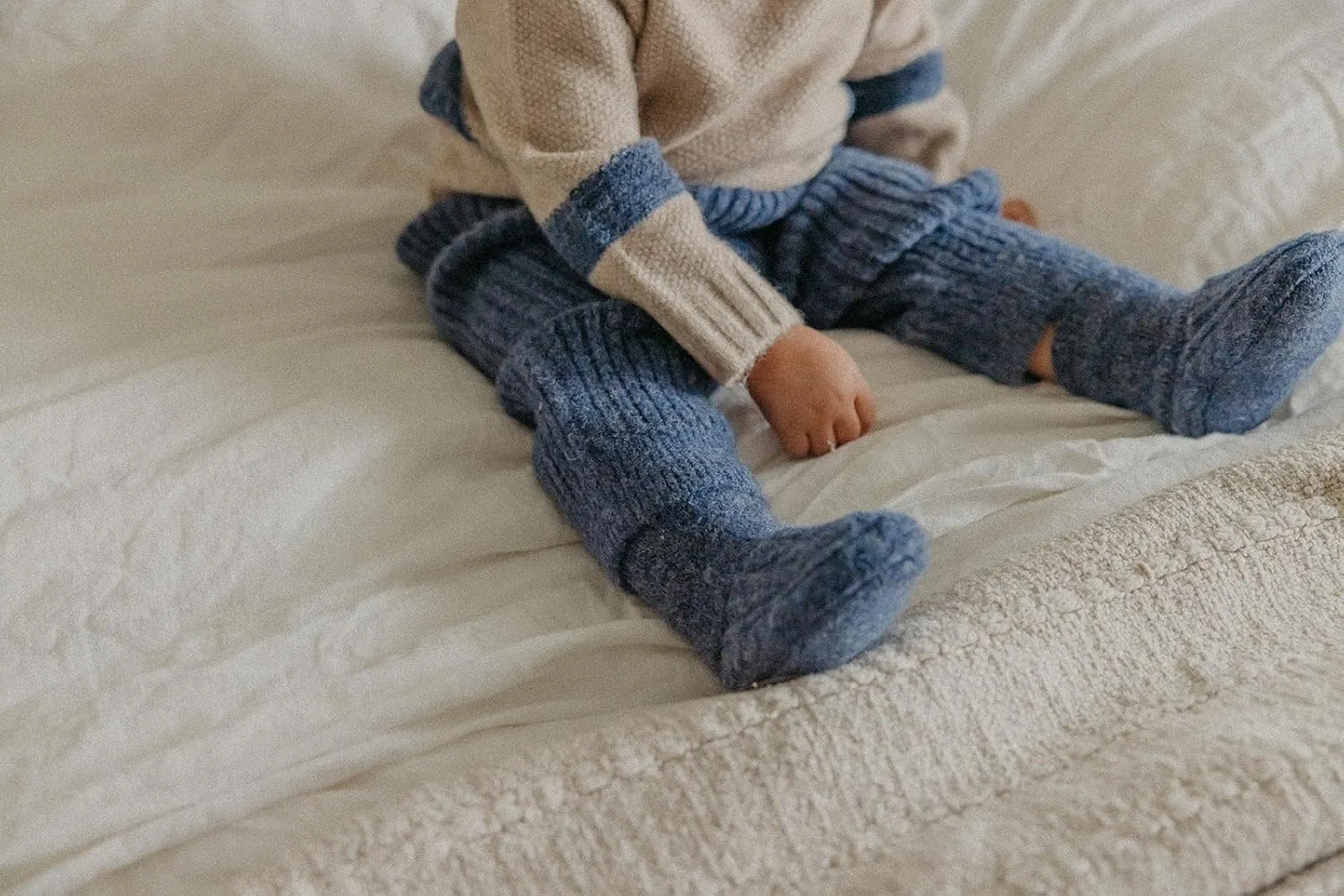Copper Pearl Sweater Booties: Super-Soft, Stretchy Knit Baby Booties (0-3M) | Cozy Keepsake & Timeless Treasure