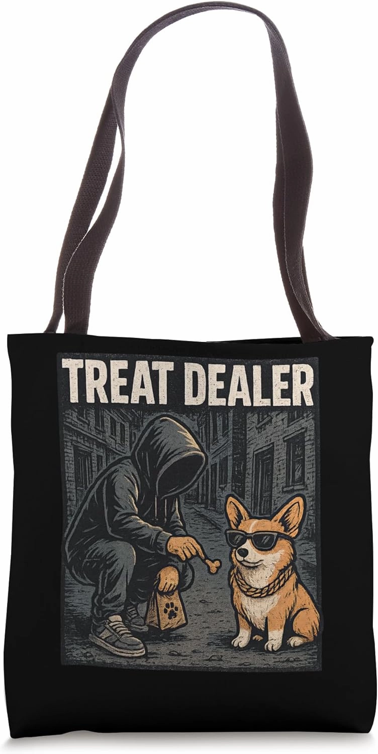 Corgi Treat Dealer Parody Humor Dog Lover Tote Bag