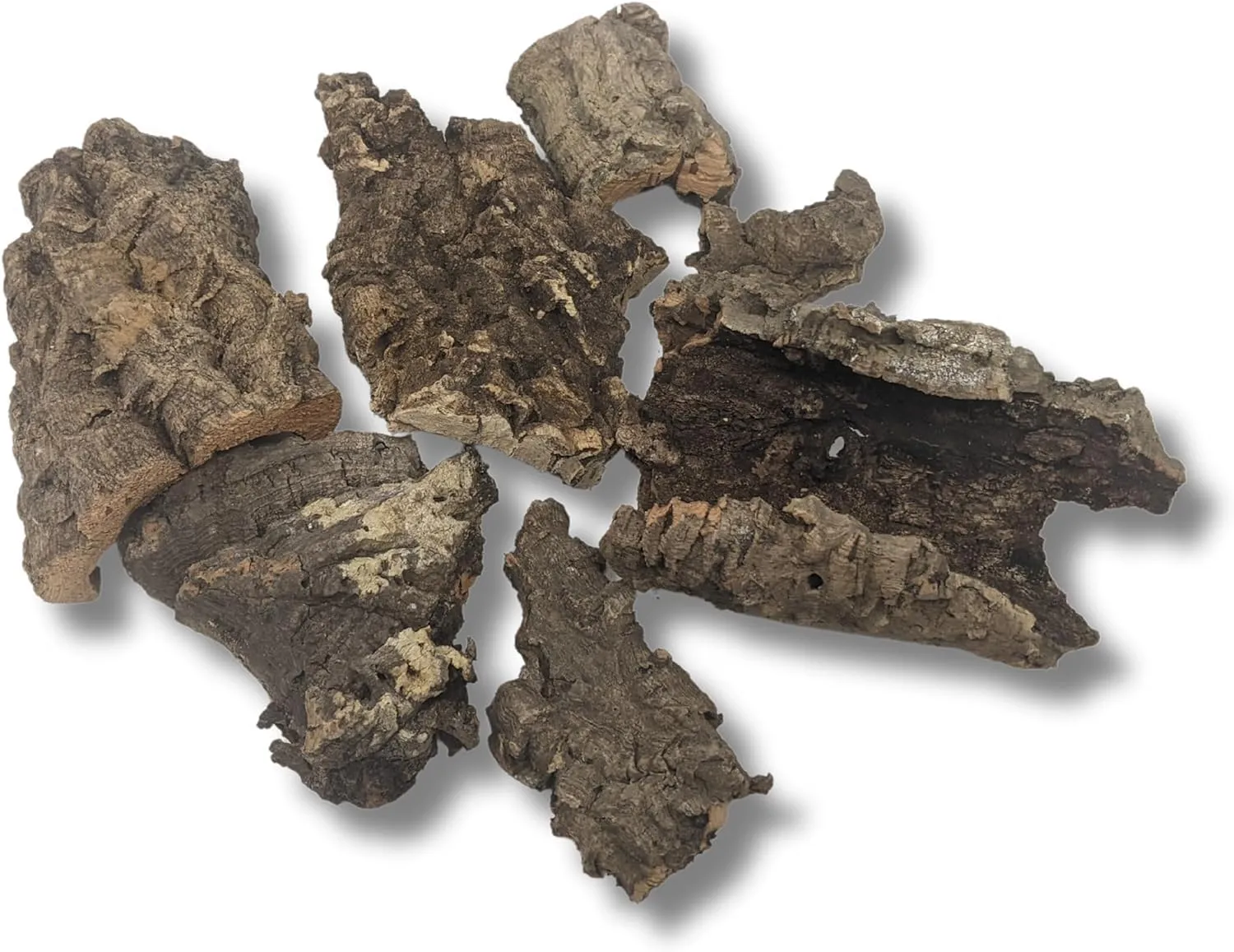 Cork Bark Bits - for Orchids, Airplants, Reptiles, Frogs, Springtails, Isopods, Terrariums, and Crafts (8)