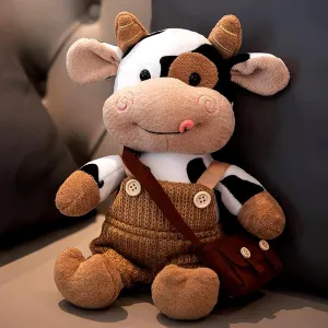 Cow Plush Toy, 12 Inch Soft Stuffed Animal, Children's Plush Toy Doll