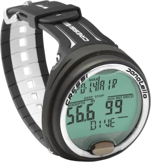 Cressi Scuba Diving Computer for Beginners - 4-Dive Modes: Air • Nitrox • Gauge • Free - Long Battery Life - Strong Backlit Display - Donatello: Made in Italy