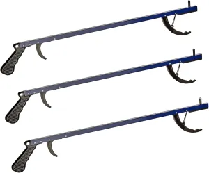Cubii Health Reacher, Blue, 26 Inch, Reacher Tool, Lightweight Trash Picker Grabber & Garden Nabber, Handy Aluminum Picker Up Tool & Reaching Claw, Portable Reaching Assist & Dressing Tool, 3/PK