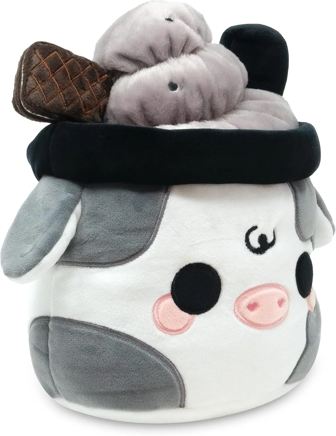 Cuddle Barn - Black Sesame Mooshake | Super Soft Cute Kawaii Cow Dessert Drink Collectible Stuffed Animal Plush Toy, 11 inches