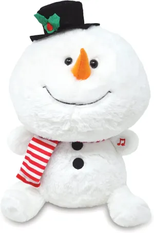 Cuddle Barn - Caroling Cuties Snowman | Animated Singing Holiday Christmas Snowman Stuffed Plush Toy Sings Let It Snow, 10 inches