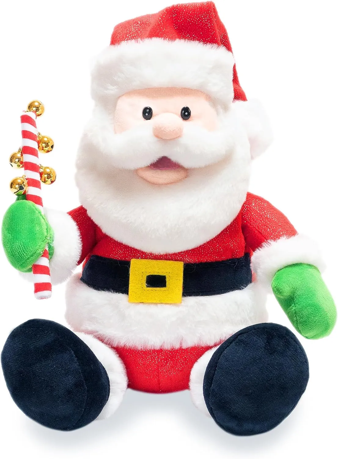 Cuddle Barn | Jingling Santa 11" Singing Santa Claus Christmas Plush Toy | Funny Animated Xmas Gift Holiday Musical Decoration | Sings Jingle Bell Rock