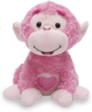 Cuddle Barn - Love Me Coco | Animated Valentine's Pink Monkey Stuffed Animal Plush Toy, Twirls in Circle to Love Machine, 10 Inches