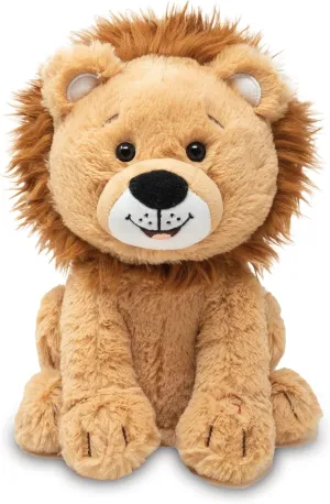 Cuddle Barn - Lucas The Lion | Soft Cuddly Interactive Animal Stuffed Lion | Twirls Around to Wild Thing | Animated Plush Toy, 10 inches
