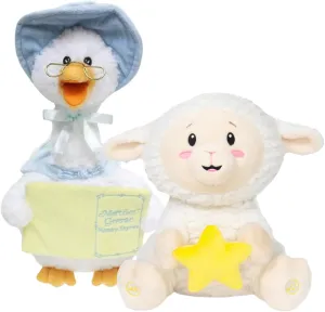 Cuddle Barn – Mother Goose & Twinkling Levi, Animated Musical Stuffed Animal, Lights Up, Reads Nursery Rhymes