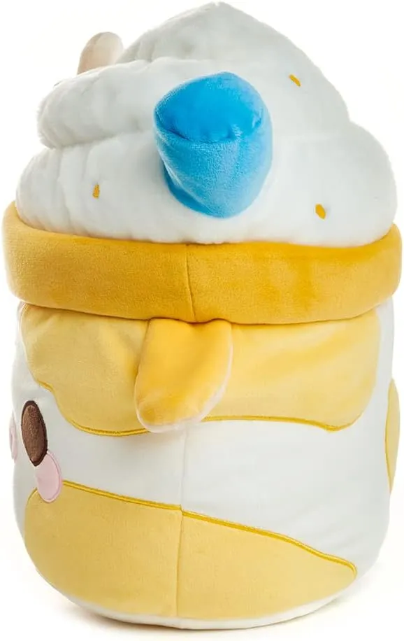 Cuddle Barn PlushGoals - Banana Mooshake Super Soft Cute Kawaii Cow Dessert Drink Collectible Stuffed Animal Plush Toy, 10 inches