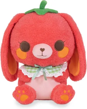 Cuddle Barn PlushGoals - Cheerie The Tomato Bunny Kawaii Cute Rabbit Plush Stuffed Toy, 10 inches