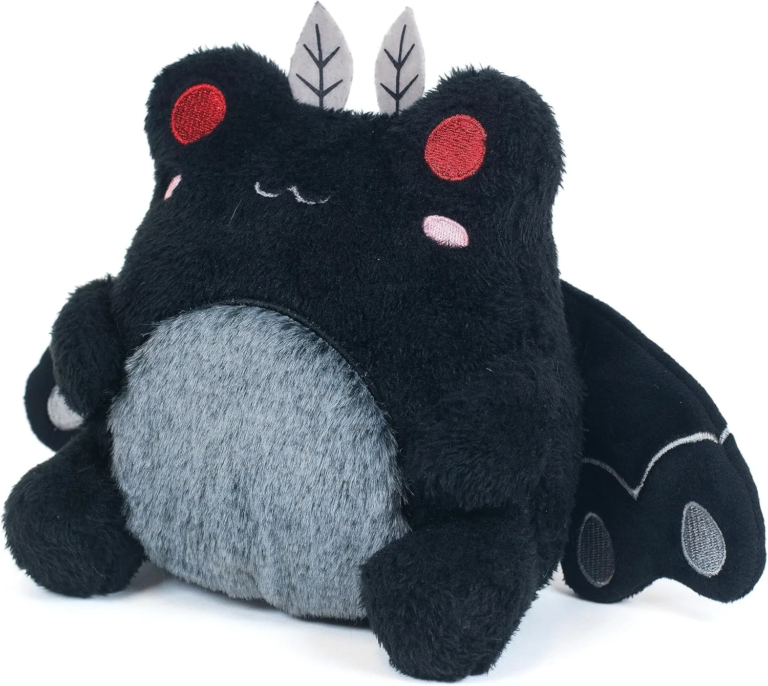 Cuddle Barn PlushGoals - Mothman Wawa The Froggie Soft Black Stuffed Animal Kawaii Frog Plush Toy, 6 inches