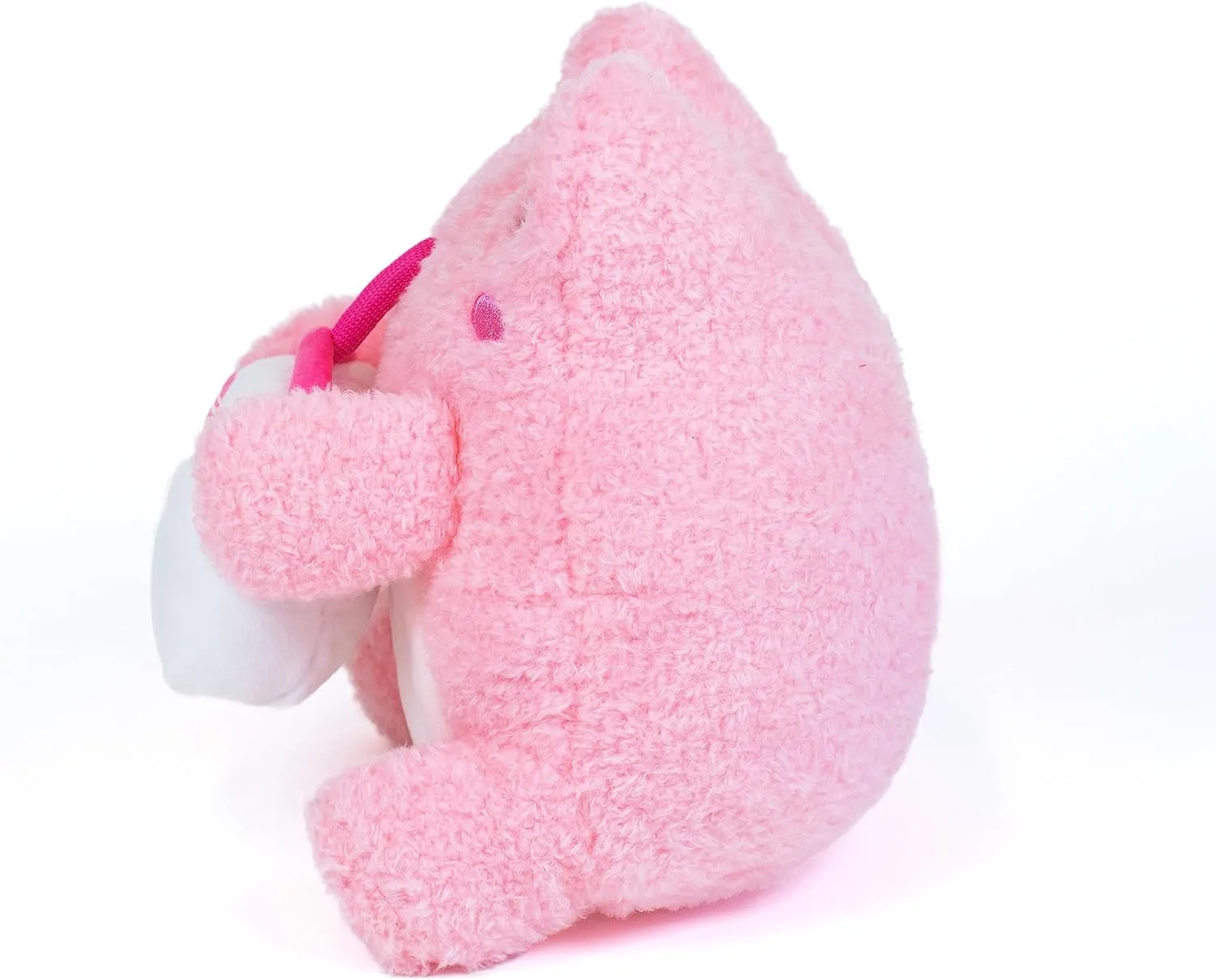 Cuddle Barn PlushGoals - Strawberry Milk Sippin' Wawa The Froggie Soft Light Pink Scented Stuffed Animal Kawaii Frog Plush Toy, 6 inches