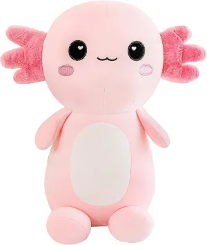 Cute Axolotl Stuffed Animal Salamander Plush, Soft Axolotl Plush Toy for Boys Girls Gifts for Gifts (Pink, 13.8in/35cm)