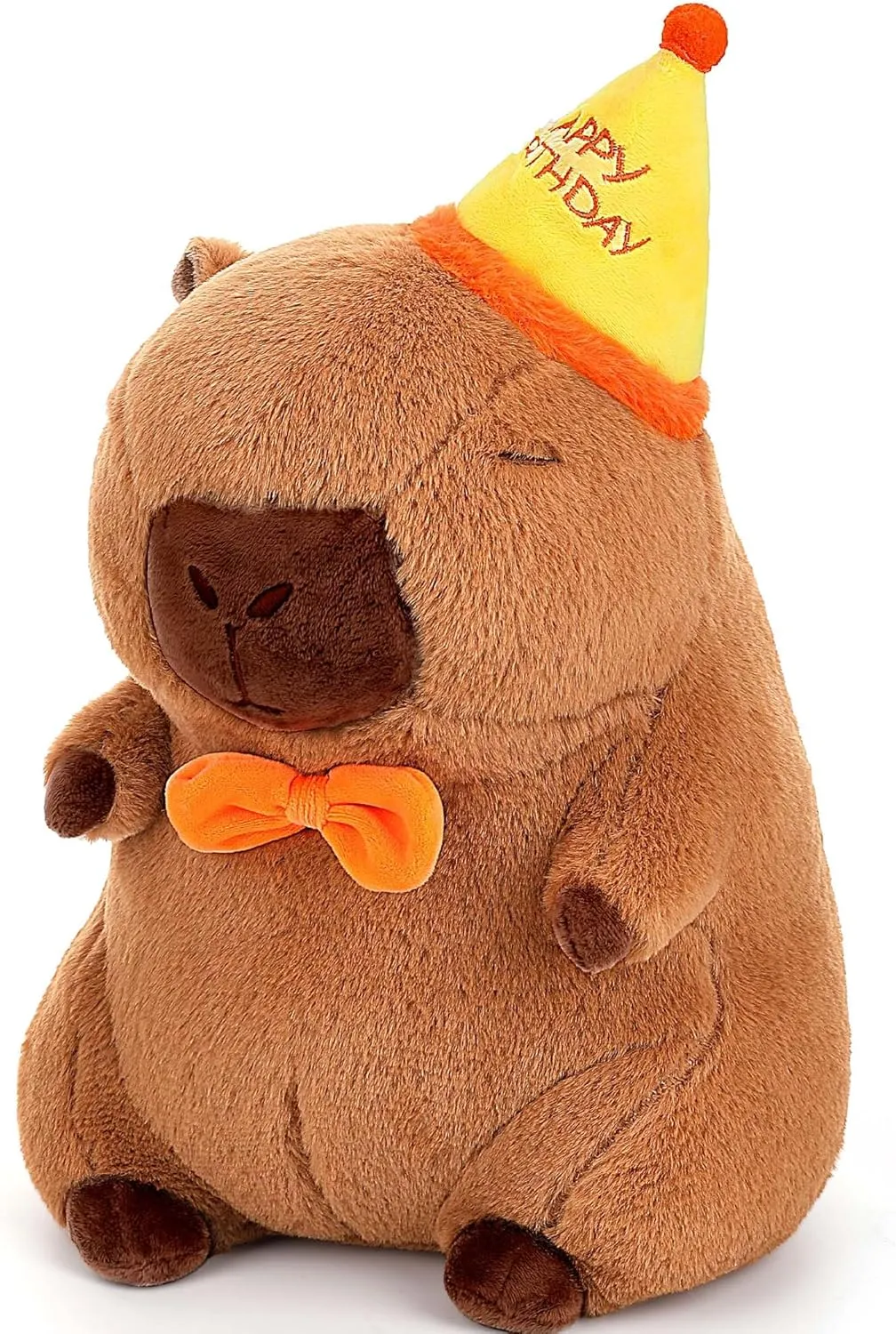 Cute Capybara Plush - Kawaii Happy Birthday Capybara Stuffed Animal, Soft Capybara Plushies Toys Hugging Pillow, Birthday Gift for Kids Boys Girls Adult 12 inch