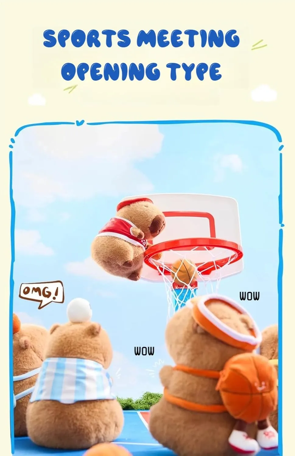 Cute Capybara Plush Toy Soccer Soft Plush Toy Cute Kids Gift Brown 9 Inch