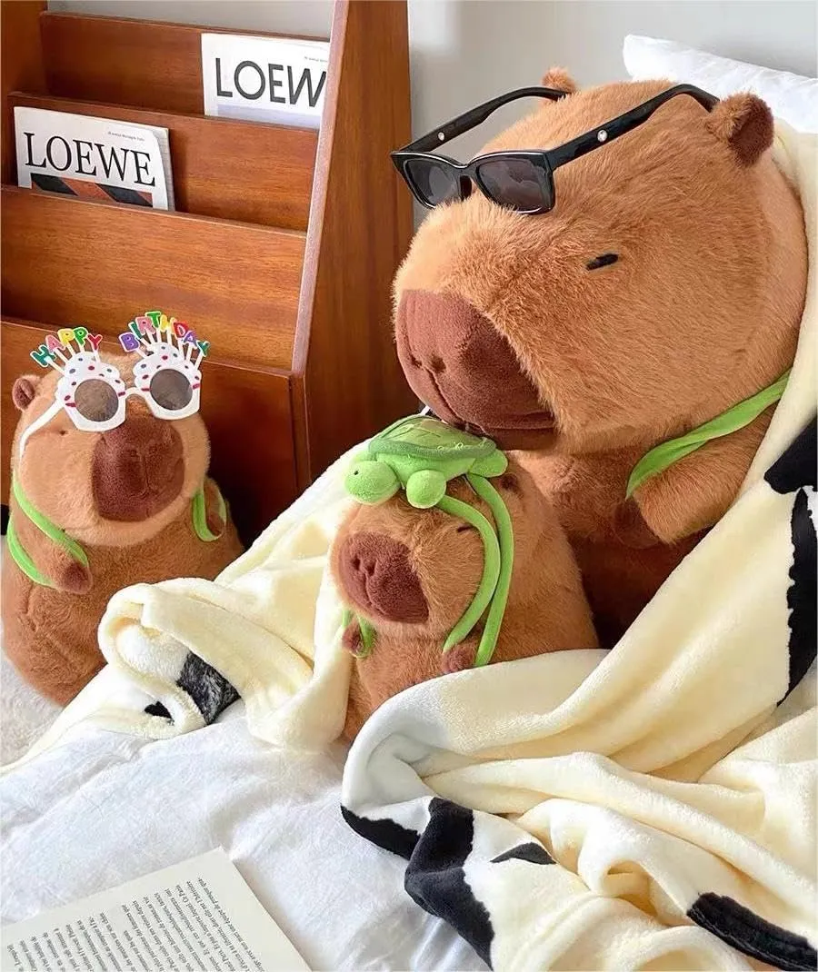 Cute Capybara Plush Toy,Kawaii Capybara Stuffed Animals Stuffed Toy,Soft Plush Doll Pillow for Kids Boys Girls (35cm/13.7 Inches)