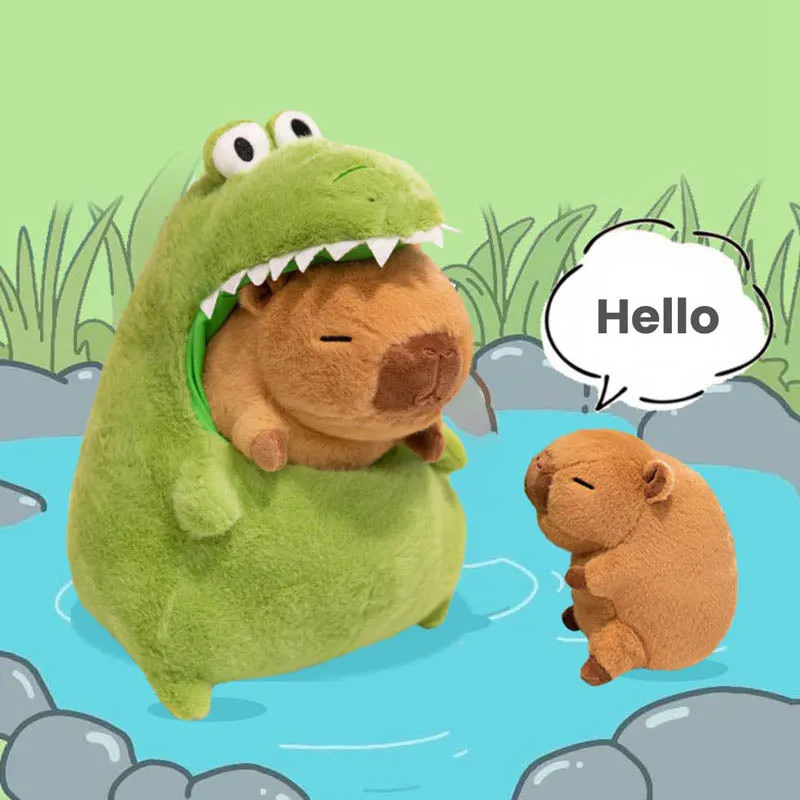 Cute Crocodile with Capybara Plush Toy