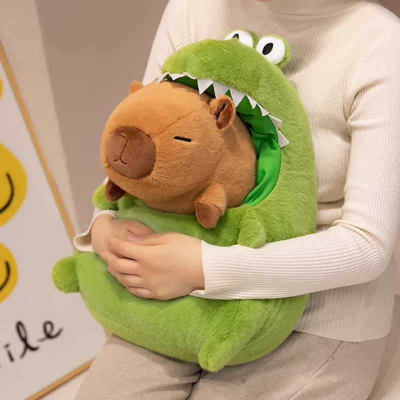 Cute Crocodile with Capybara Plush Toy