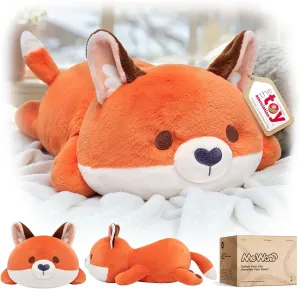 Cute Fox Plush Pillow, Kawaii Plushies Red Fox Stuffed Animals, Squishy Plushies, Cuddle Foxes Plush Pillow for Kids & Girls (13 Inch)